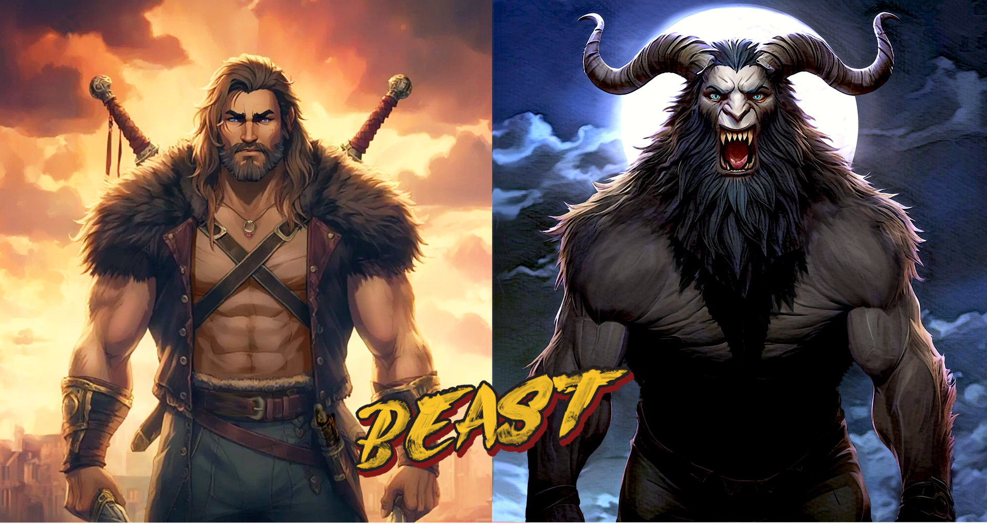 Beast — human king and monster form